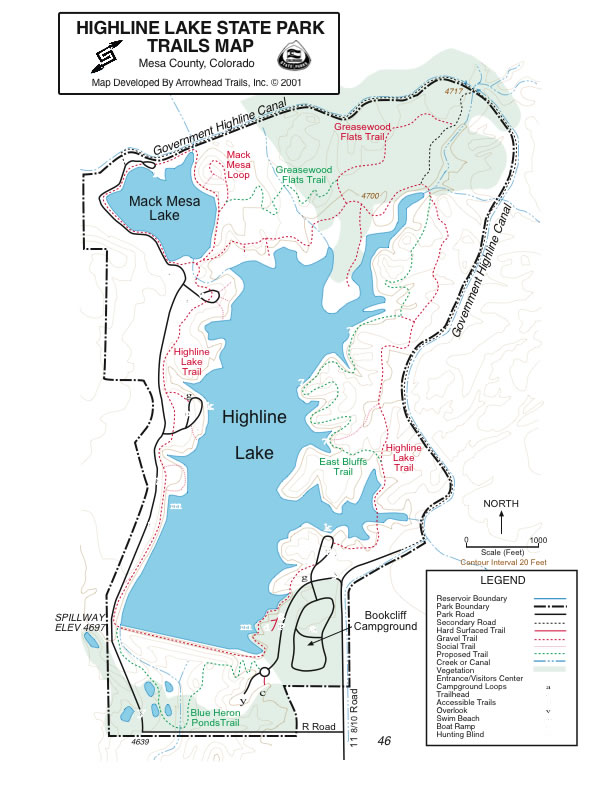 Highline state park map